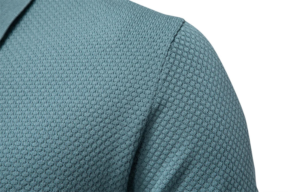 2025 New Summer Premium Solid Color Men's Golf Polo Shirt for Collared Breathable Fabric Social Casual Top Male Polo Shirts