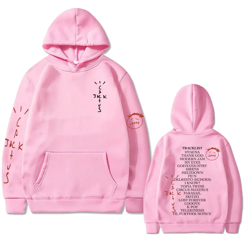 Cactus Jack Utopia Graphics Hoodie Men Hip Hop Fashion Trend Harajuku Streetwear