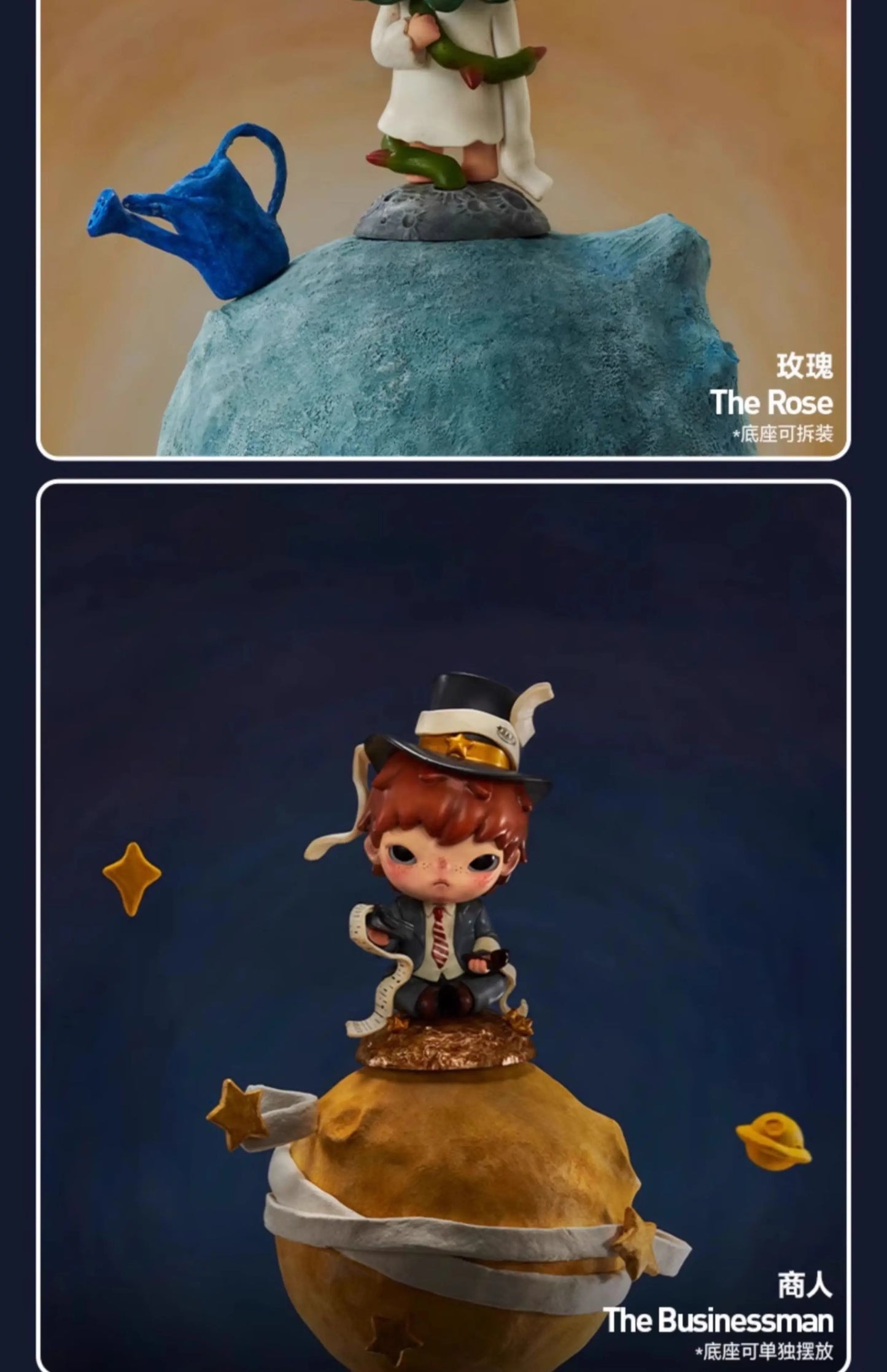 POP MART Hirono x Le Petit Prince Serie Blind Box Toys Mystery Box Mistery Toys Action Figure Surprise Cute Models Birthday Gift