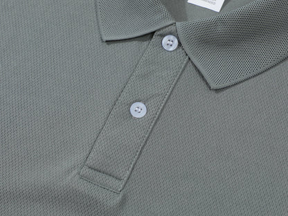 2025 New Summer Men's Short Sleeve Collar Tshirts New Solid Color Casual Polo Shirt Trendy Breathable Loose Basic Splice Top