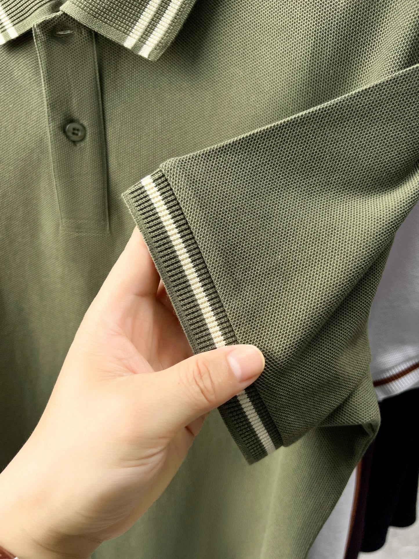 100% pure cotton summer breathable men's fashion sports brand wheat embroidery short sleeves POLO shirt business casual T-shirt