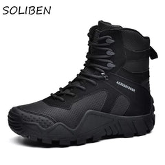 Men Military Boots Outdoor Field Training Shoes Army Boots Climbing Hiking Shoes