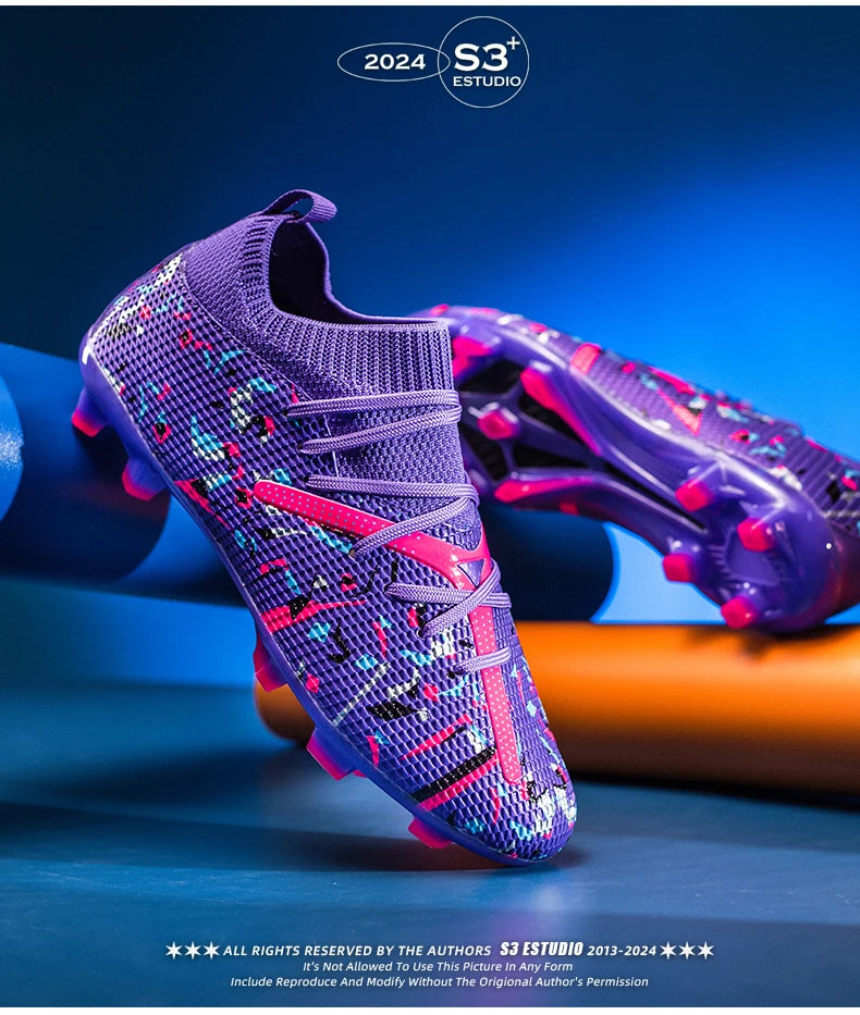 Mens Football Field Boots Ultralight Turf Indoor Society Training Soccer Shoes Cleats