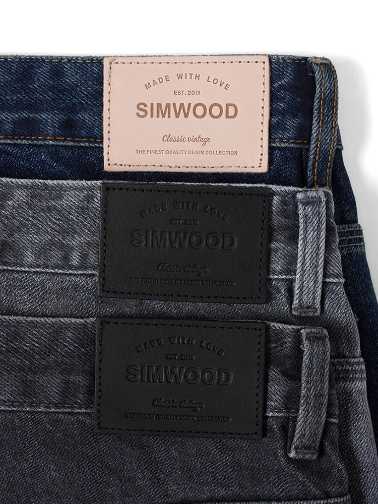Loose Tapered Jeans Men Plus Size Washed Vintage Denim Trousers