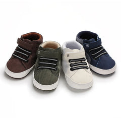 Sneakers Baby Shoes Baby Boys Soft-soled Non-slip Mid-high Casual Toddler Shoes