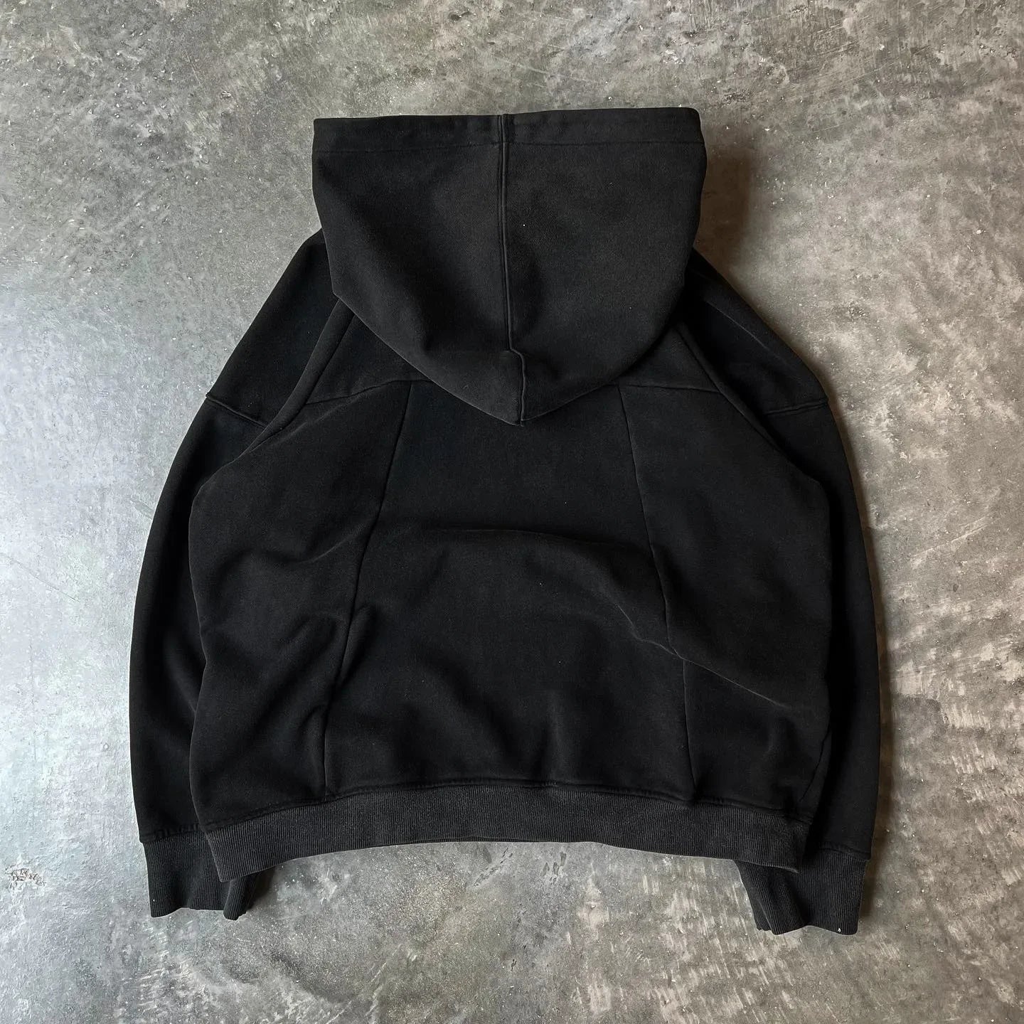 Hooded American retro zipper sweatshirt Gothic letter star print hoodie trendy men's casual