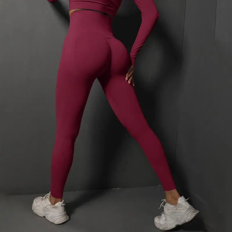 Women Seamless Yoga Pants Fitness Sports Running Sportswear Stretchy Lifting Tights
