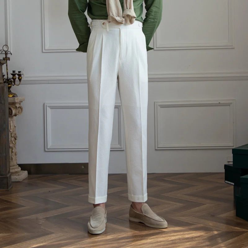 Spring Italy Business Dress Pants Men High Quality Office Social Suit Pants Pantalones