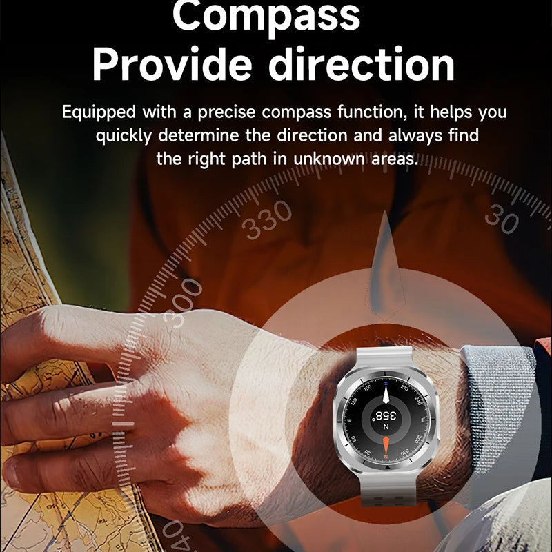 2025 New Watch 7 Ultra Smart Watch Men 3D Display Sport SmartWatch GPS NFC Compass Blood oxygen Smartwatch Women For Android IOS