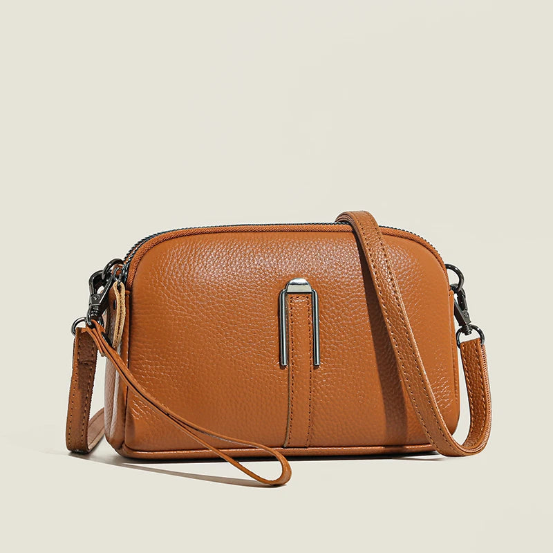 Genuine Leather Bag Women's Crossbody Bag for Woman Female Solid