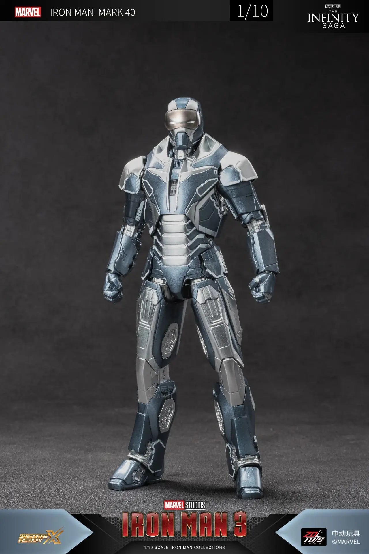 1:10 ZD Toys Iron Man MK38 Igor MK25 Striker MK26 Gamma MK36 Peacemaker MK40 MK15 Sneaky Action Figure Collections Gift