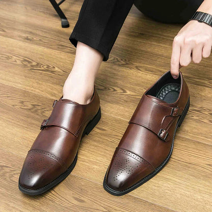 2024 New Oxford Dress Shoes Classic Business Formal Shoes Man Banquet Wedding Shoes Office Men Luxury quality Brown Derby Shoes