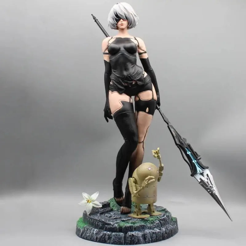 50cm Play Arts Kai NieR:Automata 2 Type B 2B Action Figure Sexy Deluxe Edition Ornaments Collection Desktop Display Gift Toys