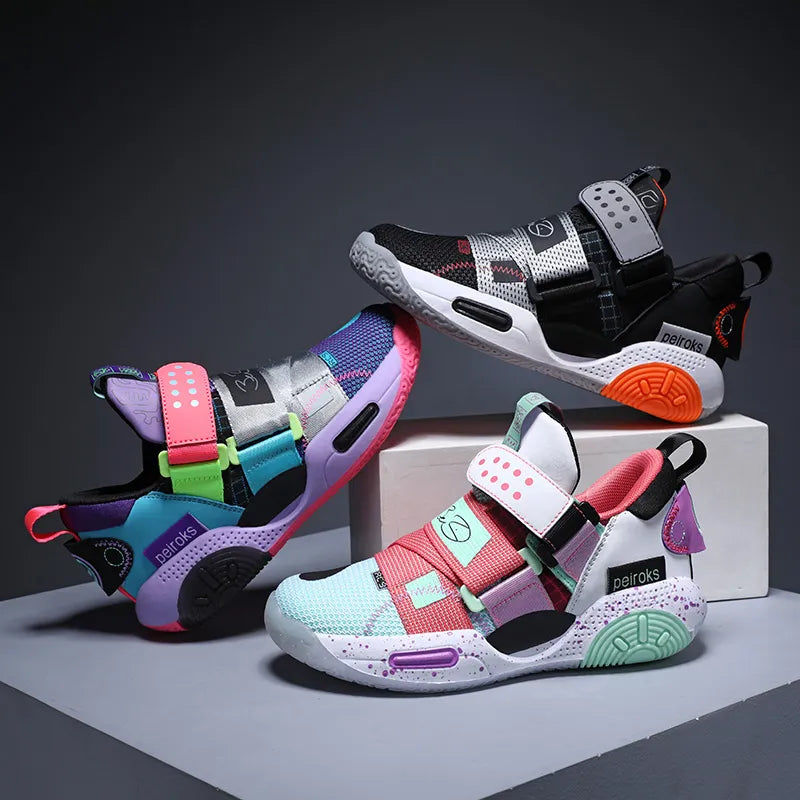 Children's Basketball Shoes For Boys Girls Non-slip Kids Sport Shoes Lightweight Outdoor