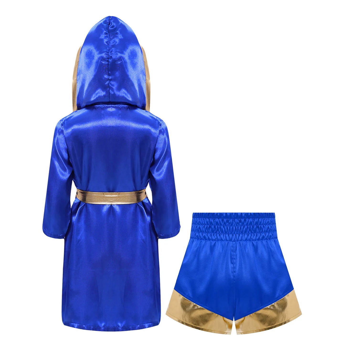 Muay Thai Outfit for Boys Girls Children Clothes Sets Boxing Outfit Satin Fighting Training Cosutmes Kids Boxer Robes suits