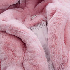 Baby Girls Warm Winter Coats Thick Faux Fur Fashion Kids Hooded Jacket Coat