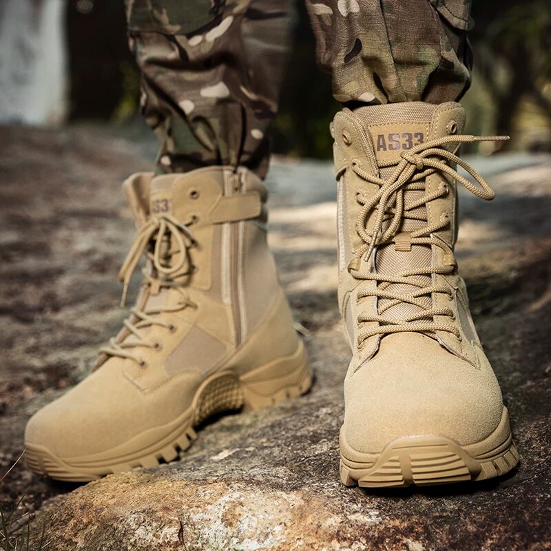 Men Military Boots Outdoor Non Slip Hiking Boots Tactical Desert Combat Ankle Boots