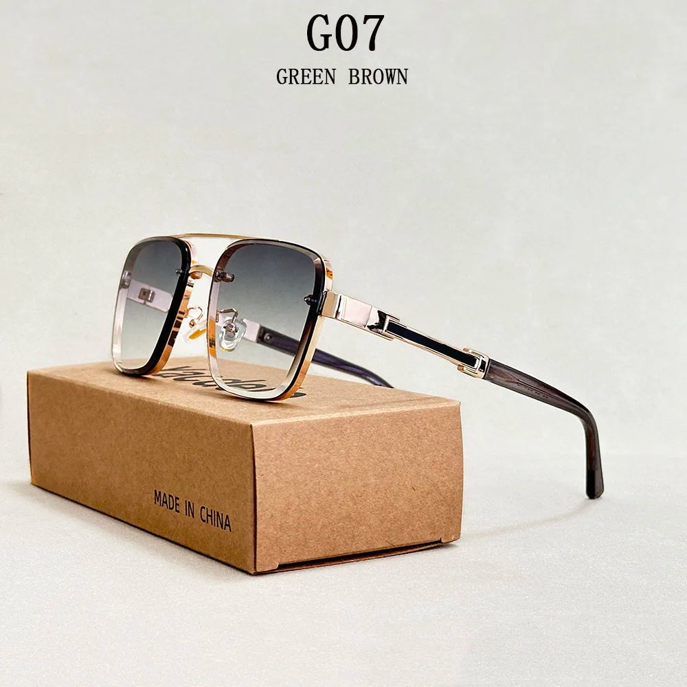 Sunglasses For Men Luxury Fashion Glasses Sunscreen  Square Sunglasses