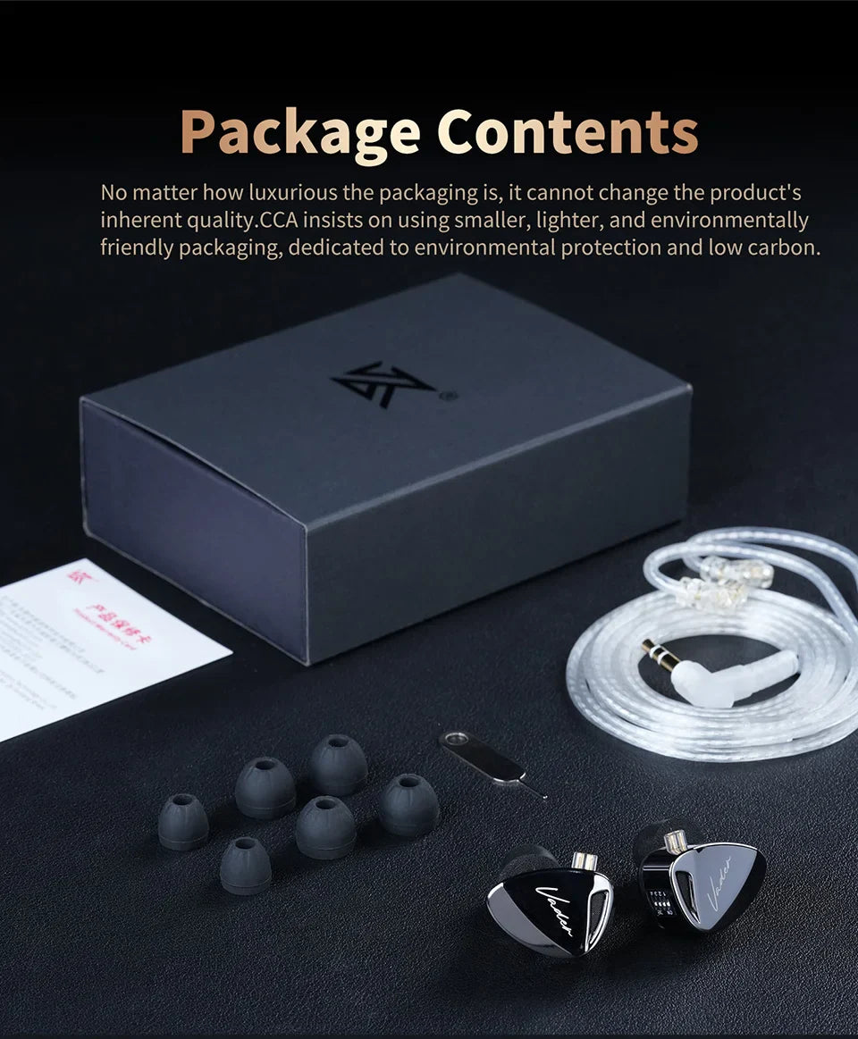 KZ Vader In Ear Monitor, HiFi Headphone, Customisable Headphone Switch Adjustment, Zobel Network Headset Design