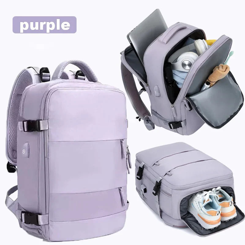 Buylor Travel Backpack for Women 40x25x17 Airplane Cabin Backpack Carry-On Luggage 14inch Laptop Backpack Casual Schoolbackpack