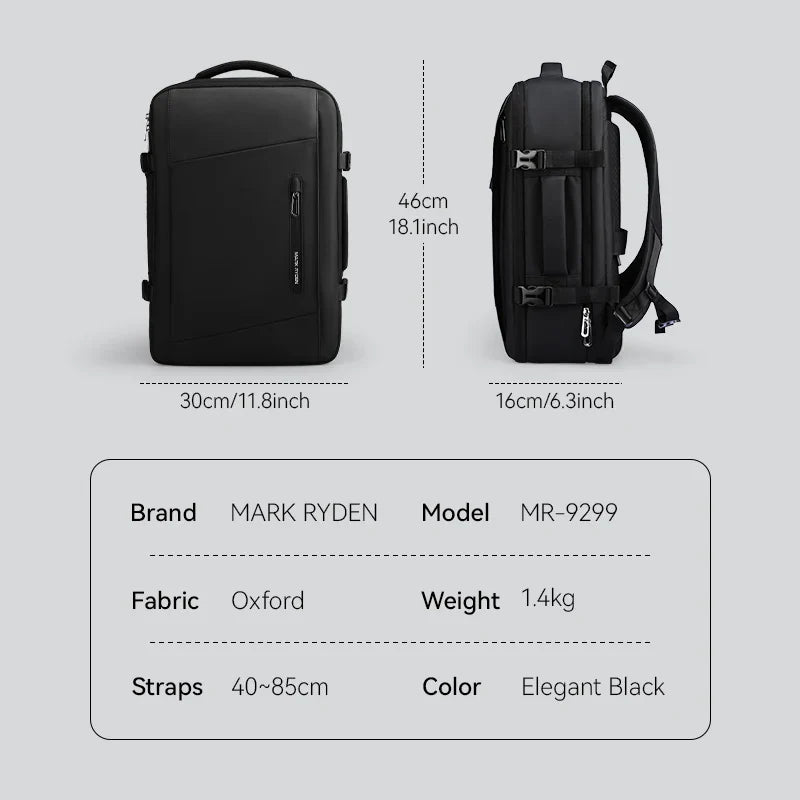 MARK RYDEN  Laptop Backpack Men‘s Travel bag 36L Large bag
