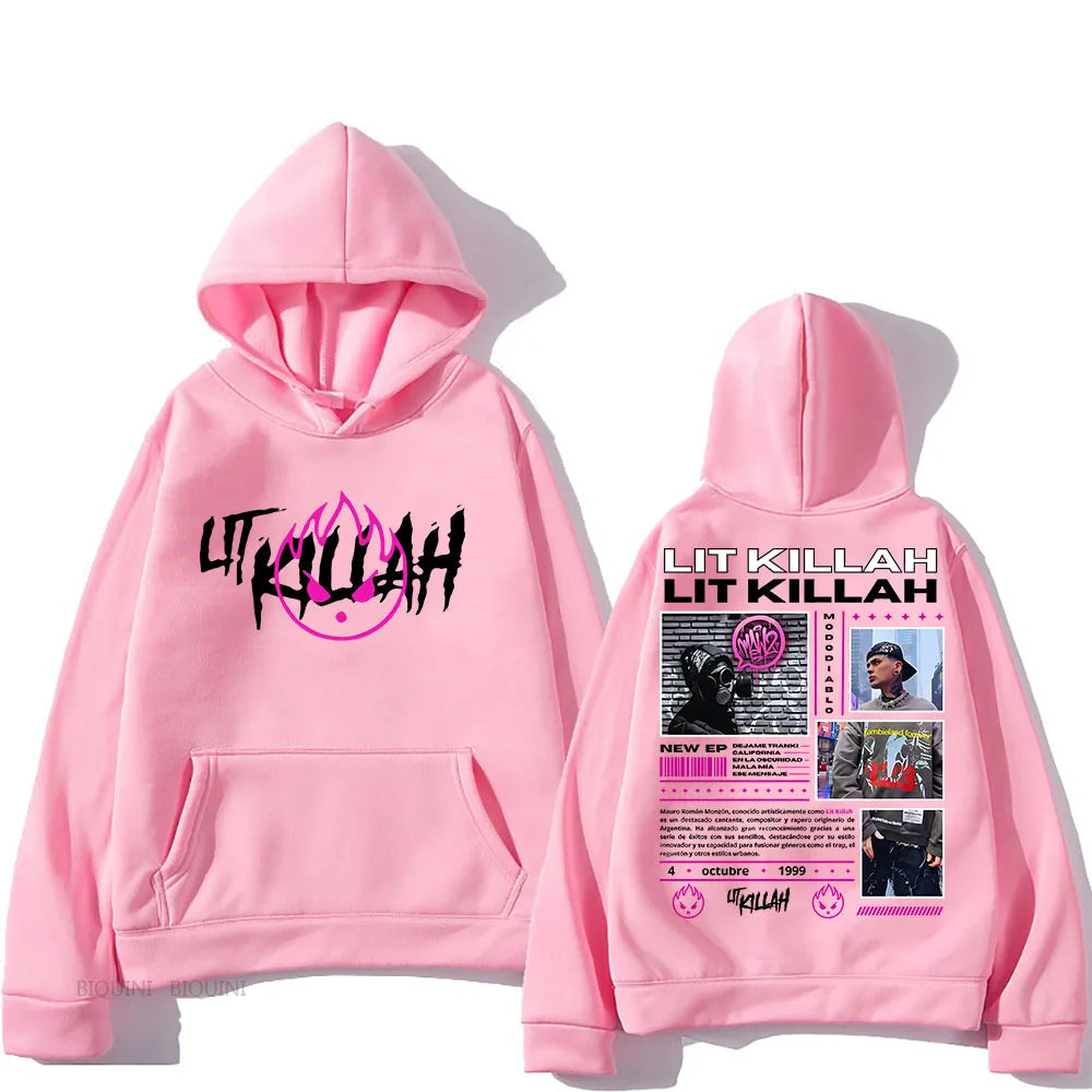 Hooded LIT Killah Funko Pop Hip Hop Casual Retro Sweatshirt With Hooded