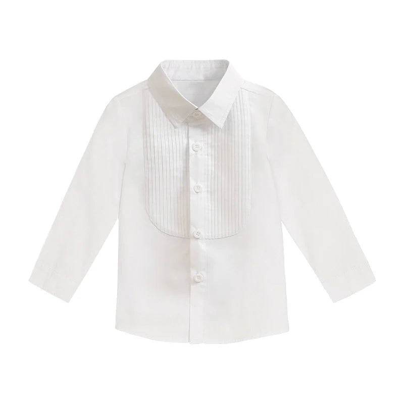 White Suit For Baby Boy 9 Month-4 Year Kids Boys Blazer Pants With Straps 3 PCS Clothes Set Baptism Wedding Elegant Party Dress