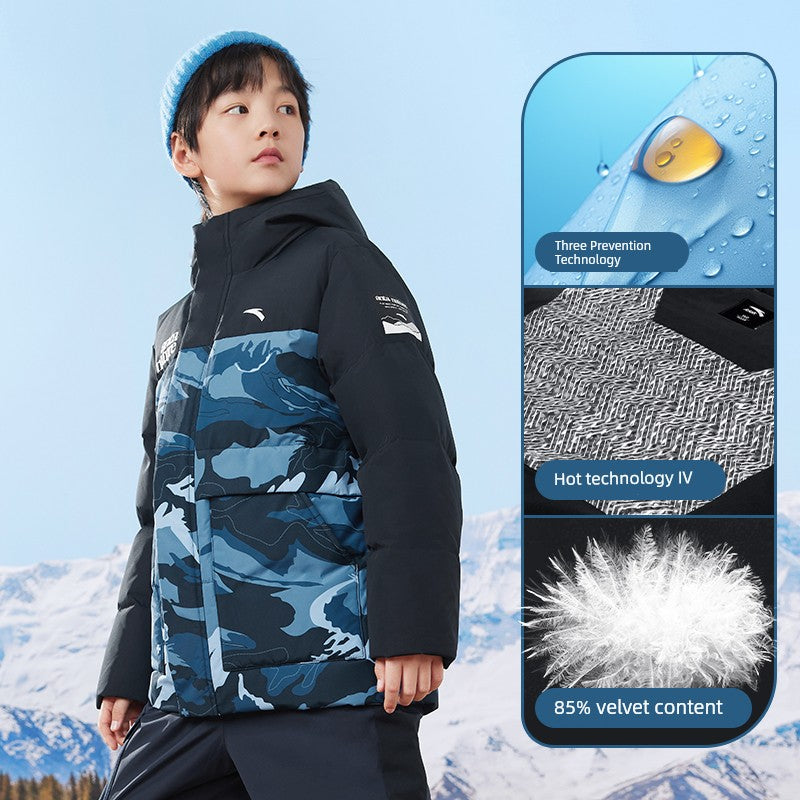 Anta Kids Boy's down Jacket Three-Proof Outwear