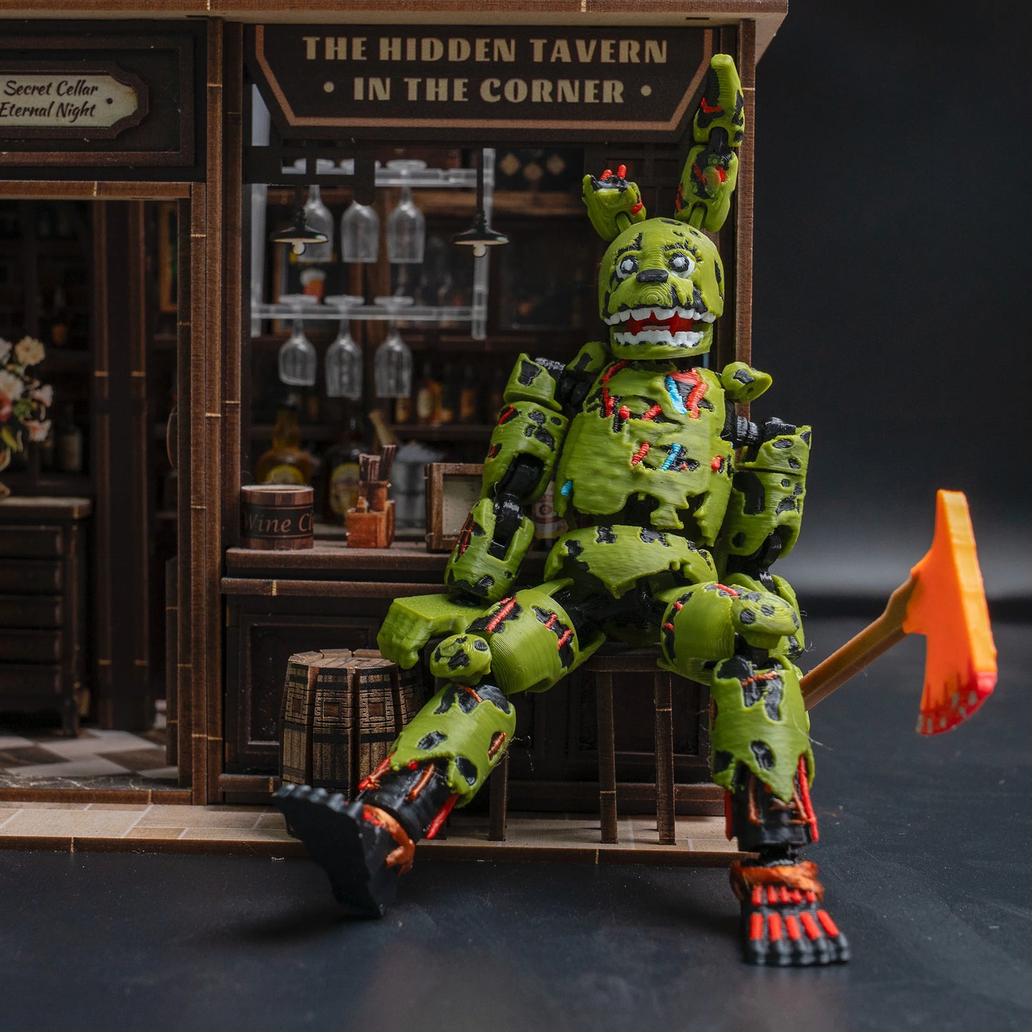 3d Brushed Fnaf Ready Stock Freddy Fazbear’S Pizza Springtrap Toy Action Figure Model Collection Holiday Toy Gift