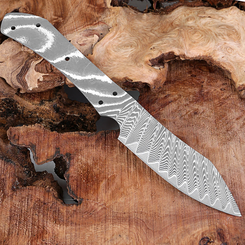 Forged Damascus Steel Utility Fruit Knife Blank Blade for Knife Making,Diy Full Tang Ultra