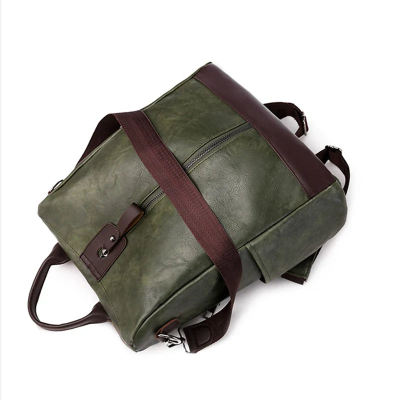 Female Backpack Multifunction PU Leather School Bag Women Shoulder Bag Travel Back Pack Mochila Feminina