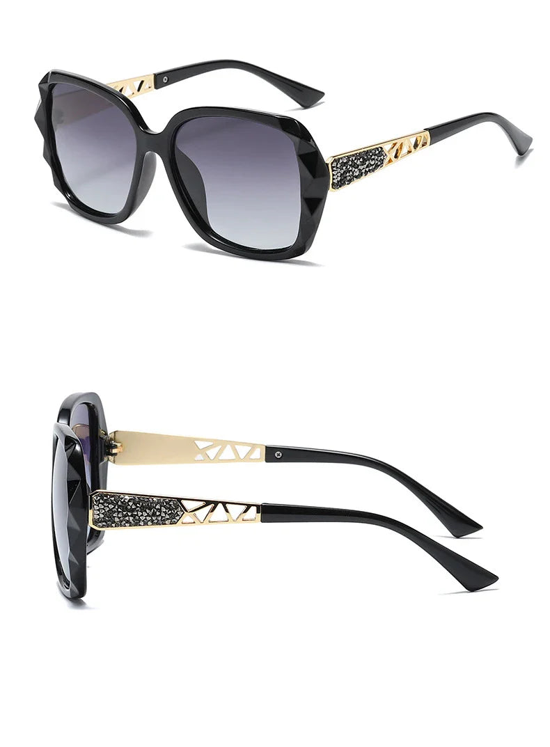 The new 2022 big box polarized sunglasses han edition tide female uv web celebrity sunglasses driving round glasses female