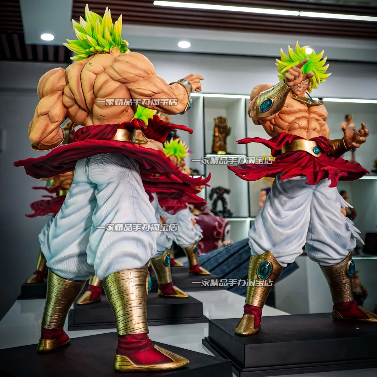 50CM  Dragon Ball Breaking Circle Broly Figure JT Statue Brother Super Saiyan GK Statue Model Ornament Boy Gift