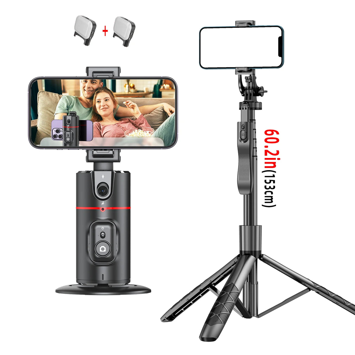 Selfie Stick with Stabilizer Auto Face Tracking Tripod for Mobile Wireless Selfie Stick