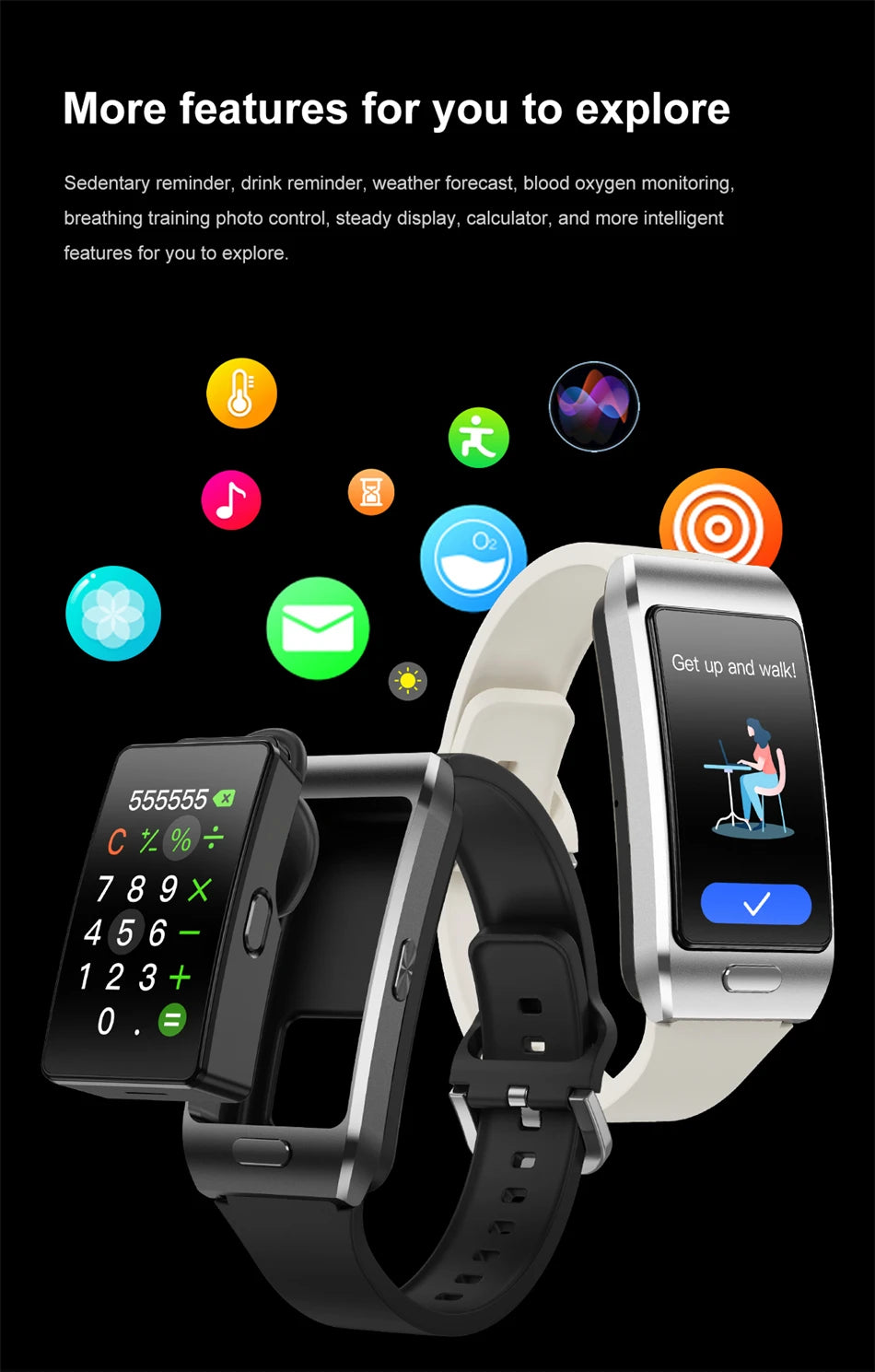 LIGE Sports Smart Watch with Earbuds Answer Make Calls 2 in 1 Bluetooth Music Watch GPS Track Fitness Smart Band for Women Men
