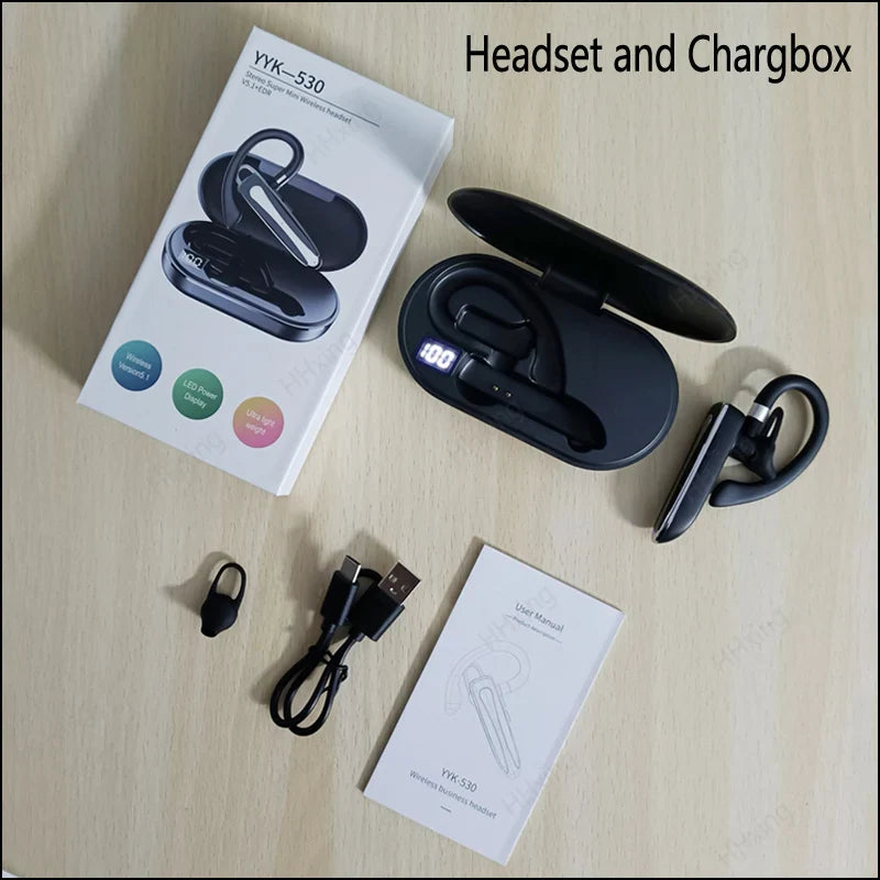 Wireless Bluetooth Headphones With Microphon Earphone ENC Noise Cancelling Handsfree Talking Headset Busines Auriculares Driving