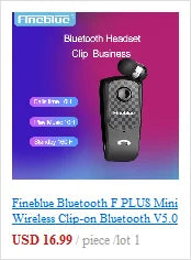 Fineblue F920 Mini Wireless Earphone Retractable Portable Bluetooth Headset Calls Remind Vibration Sport Run Gamer Headphone