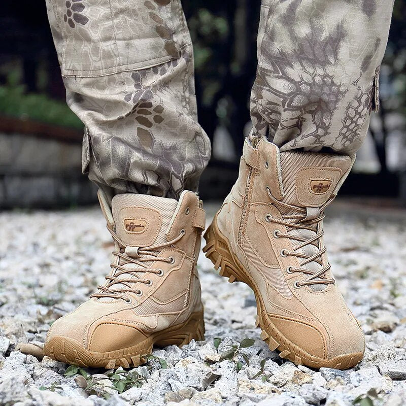 Military Leather Boots Special Force Tactical Desert Combat Men's Boots Ankle Boots
