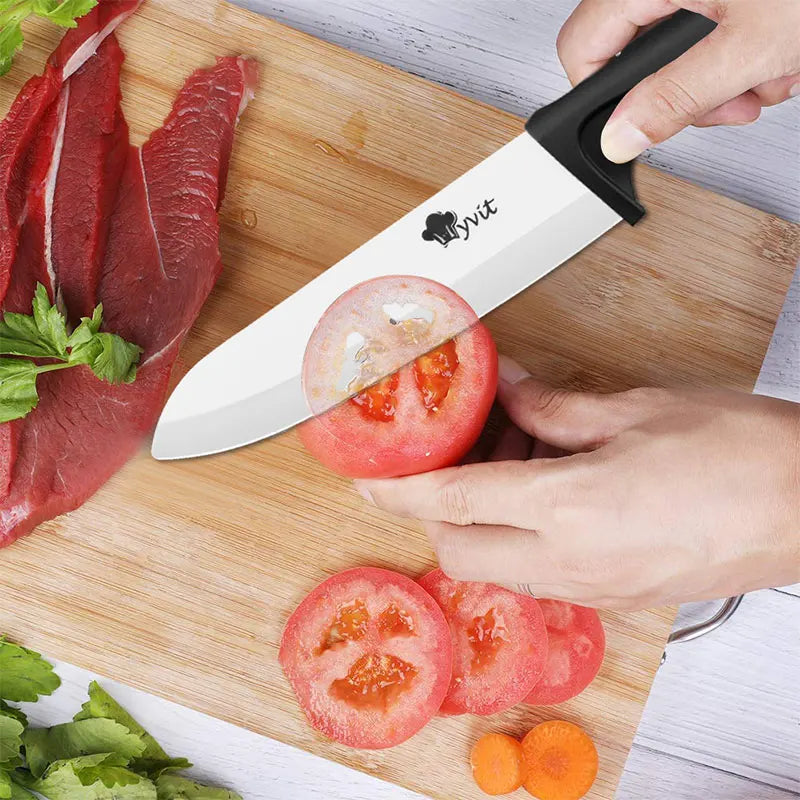Ceramic Knife Set of Kitchen Knives 3 4 5 6 Inch Sharp Serrated Bread Chef Utility