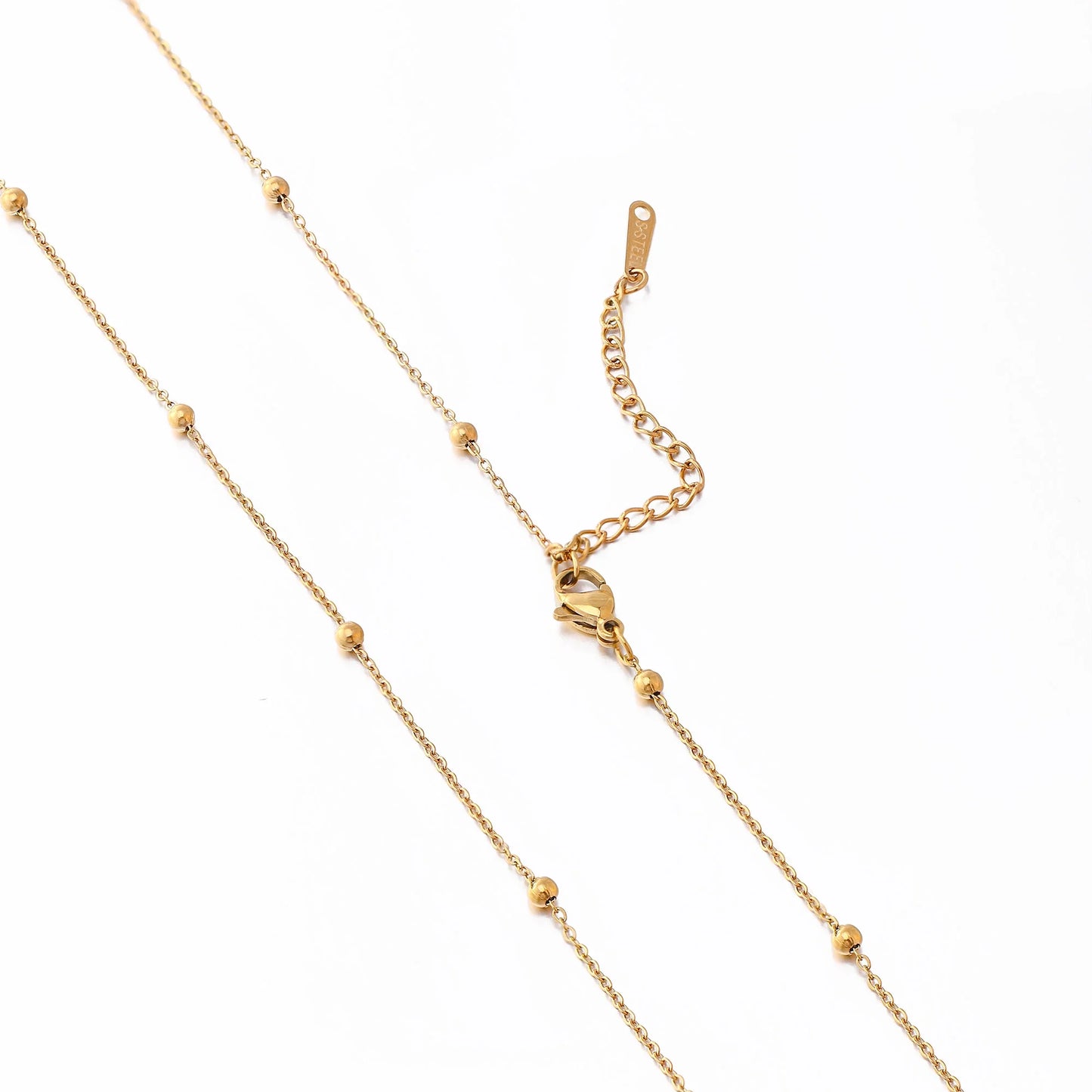 5Pcs/Lot Stainless Steel Bead Rope Link/Cuban/Paperclip Links Snake Chain Necklace Diy Women Jewelry 18K Gold Color Neck Chains