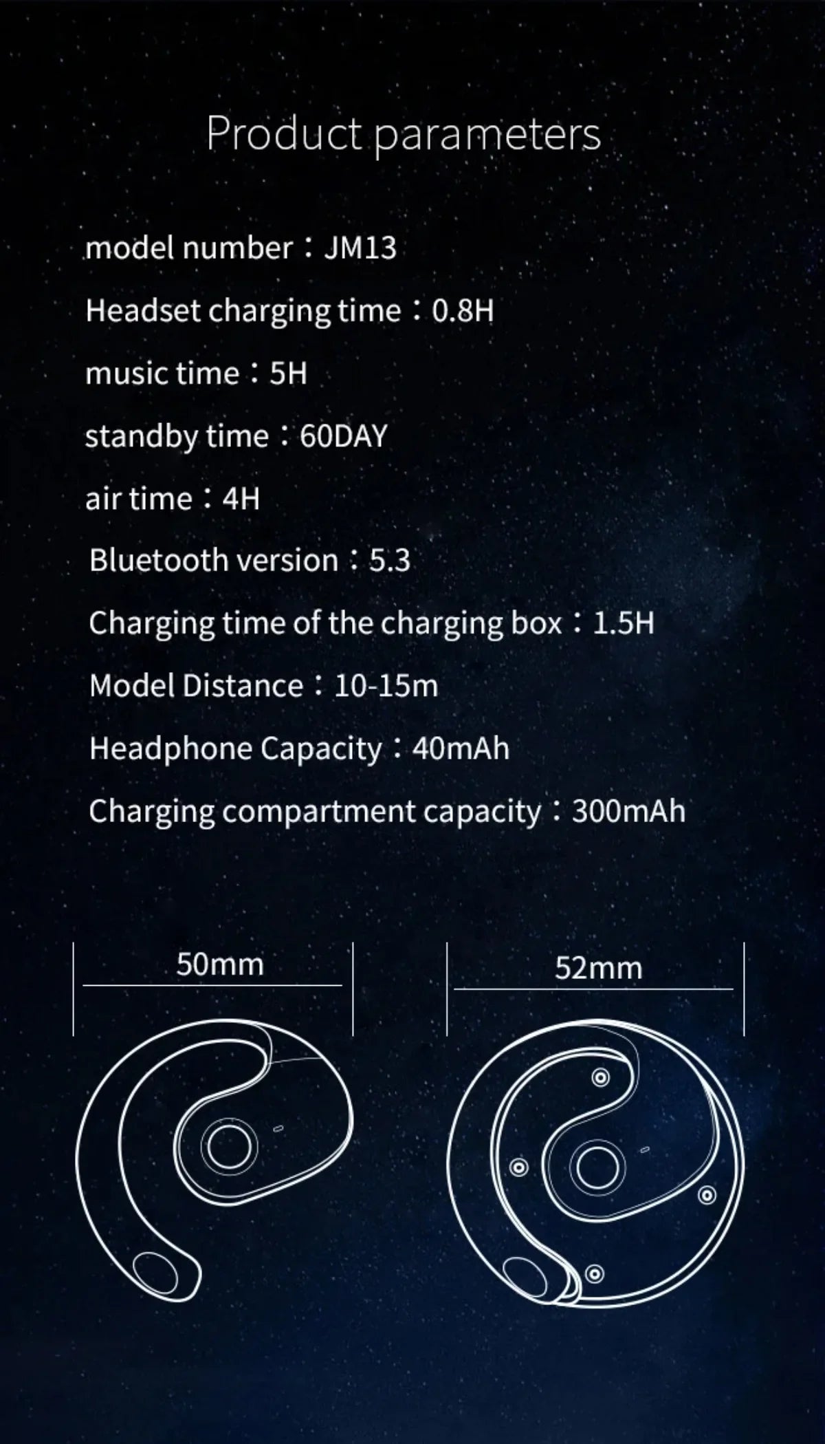 AI Translator Headphones 144 Languages Real Time Two-Way Translation Bluetooth headset for Business Wireless Waterproof Earbuds