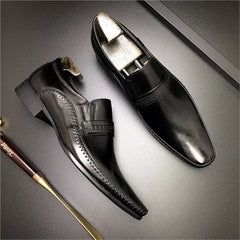 Black Wingtip Men Oxford Shoe High Quality Men Loafers Shoes Genuine