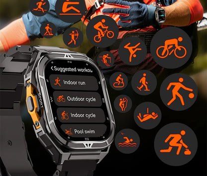 Cubot GT 3 Smart Watch, 5ATM Waterproof, 1.96-inch AMOLED, Blood Oxygen, Fitness Tracker Heart Rate GPS Sport Smartwatch for Men