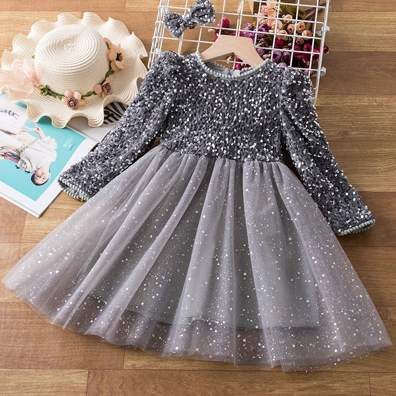 Girls Princess Party Dresses for 3-8 Yrs Kids Birthday Wedding Evening
