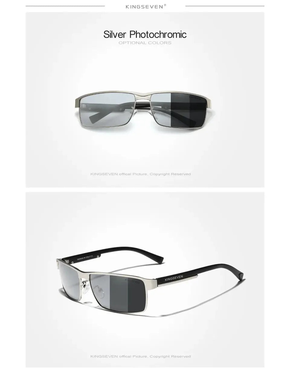 KINGSEVEN Men Polarized Sunglasses Driving UV400 High Quality Glasses Causal Rectangle Male Causal Fishing Outdoor Eyewear