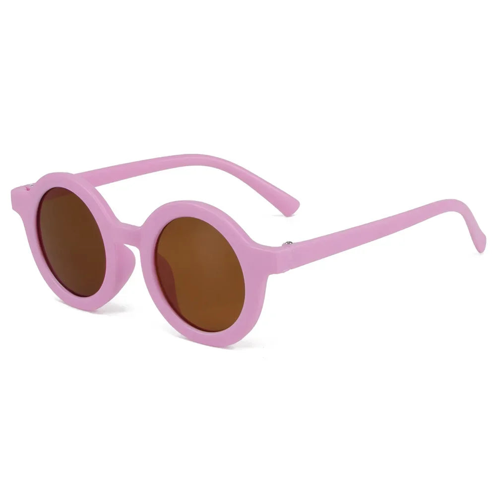 Children's sunglasses, inset style  round frame, 1-7 year old baby sunglasses, sun shading, sun protection