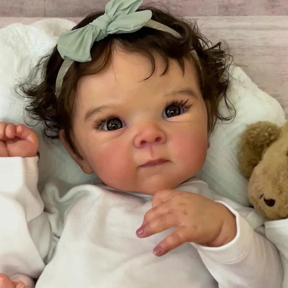 NPK 18inch Lifelike Newborn Baby Reborn Doll Bettie Soft Body 3D Skin Painting Visible Veins Multiple Layers Cuddly Collectible