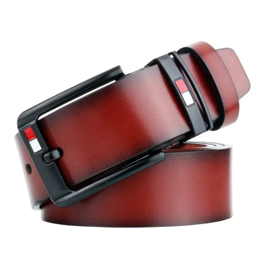 2024 Men's Leisure Belt Luxury Designer Brand PU Leather Waist Straps Pin Buckle Fancy Vintage Belts for Jeans Pants Waistband