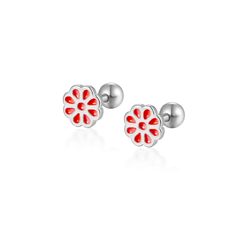 WANTME 925 Sterling Silver Fashion Love Butterfly Romantic Star Crown Screw Stud Earrings for Women Ear Bone Piercing Jewelry