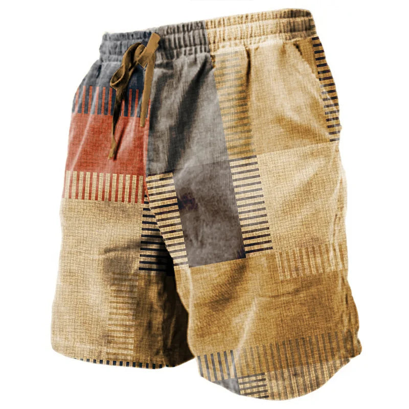 Men's Sweat Shorts Beach Shorts Terry Shorts Drawstring Elastic Waist 3D Print Graphic Prints Breathable Soft Short Daily Holida